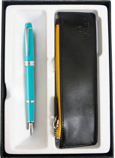 Cross Bailey Light Fountain Pen Gift Set - Teal Chrome Trim